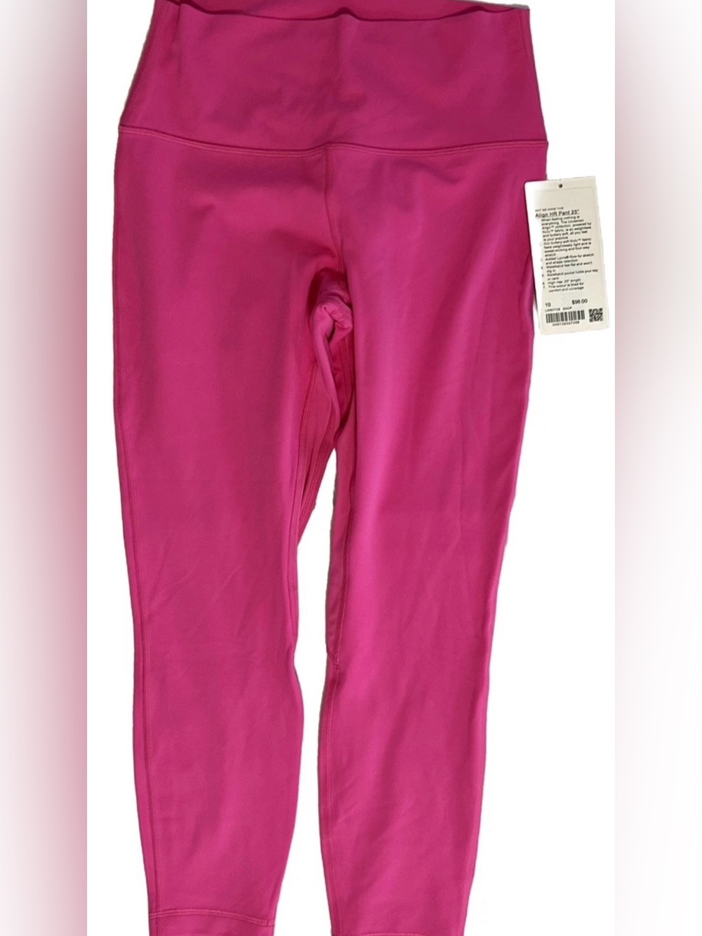 NWT LULULEMON SIZE 10 ALIGN HIGH RISE 25” L PANT AUTHENTIC SONIC PINK $98 RETAIL